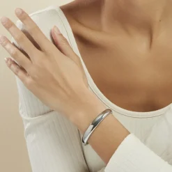 Bracelet Jonc Emilio Acier Blanc-Histoire d'Or