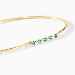 Bracelet Jonc Esmerald Rendez-vous Or Jaune Emeraude-Histoire d'Or Sale