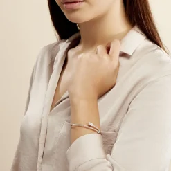 Bracelet Jonc Fabienna Argent Blanc-Histoire d'Or