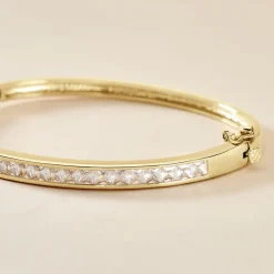 Histoire d'Or Bracelet Jonc Frieda Plaqué Or Jaune Oxyde De Zirconium