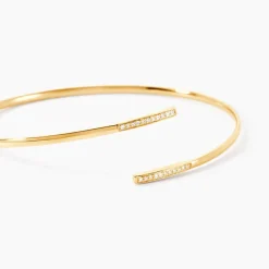 Histoire d'Or Bracelet Jonc Halldora Or Jaune Diamant
