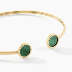Histoire d'Or Bracelet Jonc Heida Or Jaune Malachite