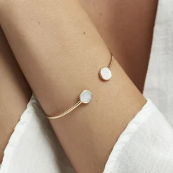 Histoire d'Or Bracelet Jonc Heida Or Jaune Nacre