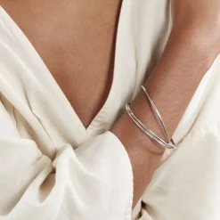 Histoire d'Or Bracelet Jonc Hugoline Argent Blanc