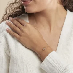 Histoire d'Or Bracelet Jonc Iwaki Plaqué Or Jaune Oxyde De Zirconium