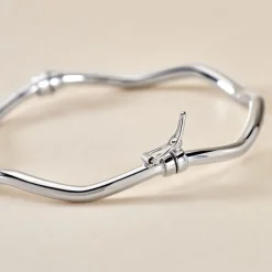 Histoire d'Or Bracelet Jonc Jennie Ondule Or Blanc