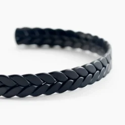 Bracelet Jonc Guilherme Acier Noir-JOURDAN