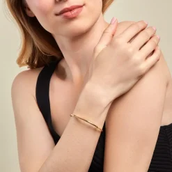 Histoire d'Or Bracelet Jonc Loise Fil Carre Lisse Or Jaune