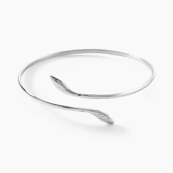 Histoire d'Or Bracelet Jonc Maisha Argent Blanc