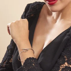 Bracelet Jonc Marie-capucine Argent Blanc-Histoire d'Or Hot