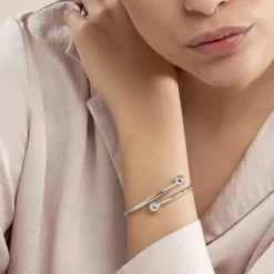 Bracelet Jonc Noûr Argent Blanc-Histoire d'Or Hot