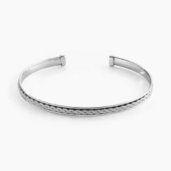 Histoire d'Or Bracelet Jonc Oscaro Argent Gris