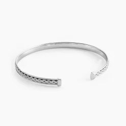 Histoire d'Or Bracelet Jonc Oscaro Argent Gris