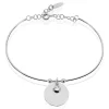 Histoire d'Or Bracelet Jonc Paula Argent Blanc Oxyde De Zirconium