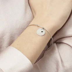 Histoire d'Or Bracelet Jonc Paula Argent Blanc Oxyde De Zirconium