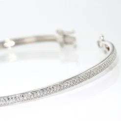 Histoire d'Or Bracelet Jonc Posie Or Blanc Diamant