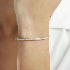 Histoire d'Or Bracelet Jonc Posie Or Blanc Diamant