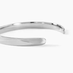 Histoire d'Or Bracelet Jonc Positano Acier Blanc