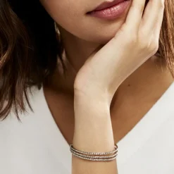 Bracelet Jonc Rachelle Argent Blanc-Histoire d'Or Discount