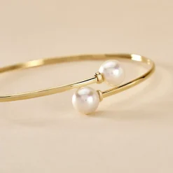 Histoire d'Or Bracelet Jonc Sammy Or Jaune Perle De Culture