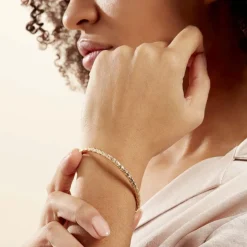 Histoire d'Or Bracelet Jonc Shiny Diamante Or Jaune