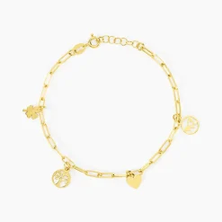 Bracelet Jonc Taola Argent Doré-Histoire d'Or Outlet