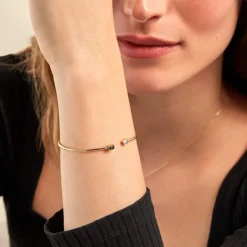 Histoire d'Or Bracelet Jonc Universe Or Jaune Topaze