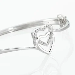 Histoire d'Or Bracelet Jonc Veronike Argent Blanc Oxyde De Zirconium