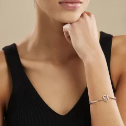 Histoire d'Or Bracelet Jonc Veronike Argent Blanc Oxyde De Zirconium