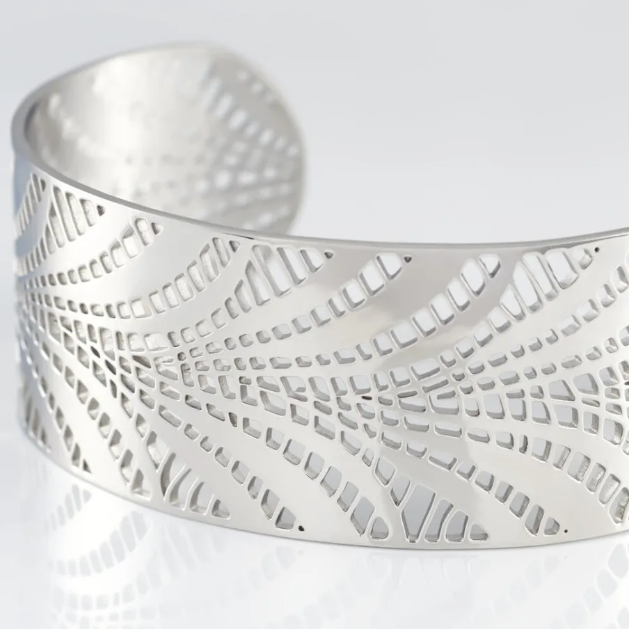 Histoire d'Or Bracelet Jonc Wilson Acier Blanc