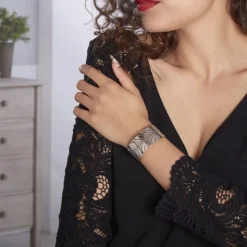 Histoire d'Or Bracelet Jonc Wilson Acier Blanc