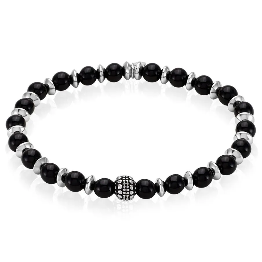 JOURDAN Bracelet Acier Gris Onyx