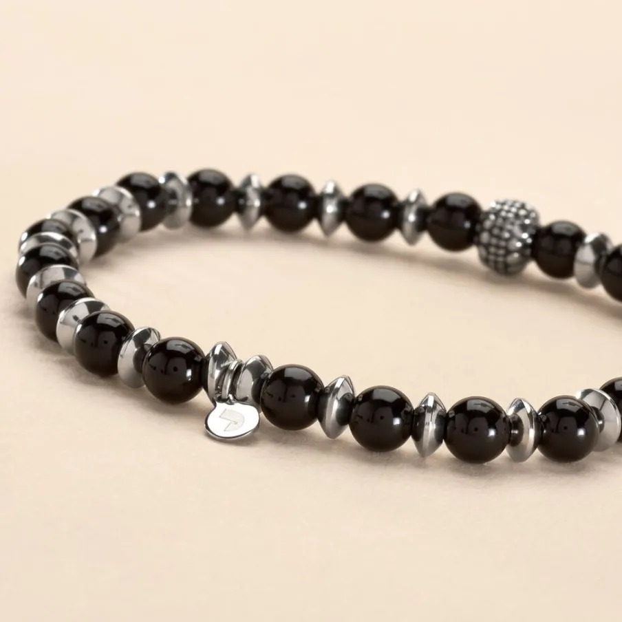 JOURDAN Bracelet Acier Gris Onyx
