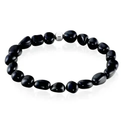 JOURDAN Bracelet Boreal Argent Blanc Agate