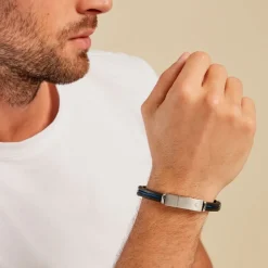 Bracelet Caoutchouc Noir-JOURDAN Outlet