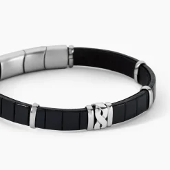 JOURDAN Bracelet Chip Cuir Noir