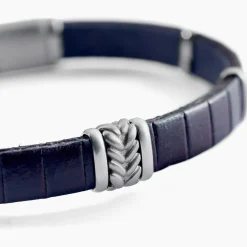 JOURDAN Bracelet Colbert Cuir Marron