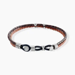 JOURDAN Bracelet Colibri Acier Marron