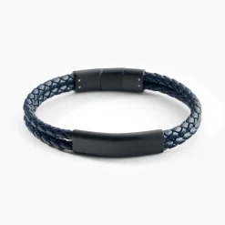 JOURDAN Bracelet Come Cuir Bleu