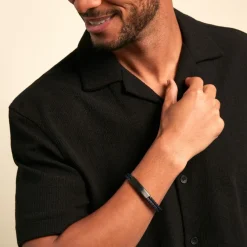 JOURDAN Bracelet Come Cuir Bleu