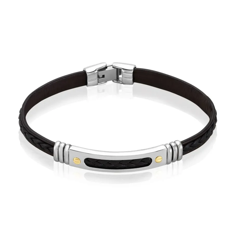 JOURDAN Bracelet Cuir Noir