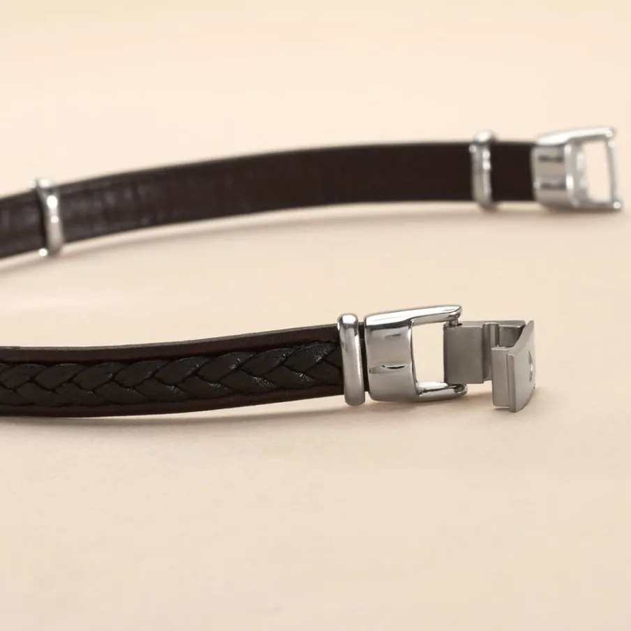 JOURDAN Bracelet Cuir Noir