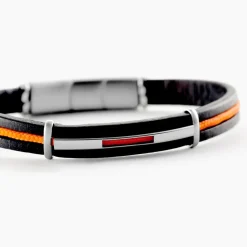 Bracelet Damayanti Cuir Noir-JOURDAN