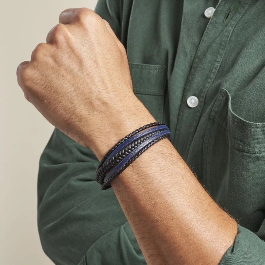 Bracelet Homme Byron Acier Argente-JOURDAN Online