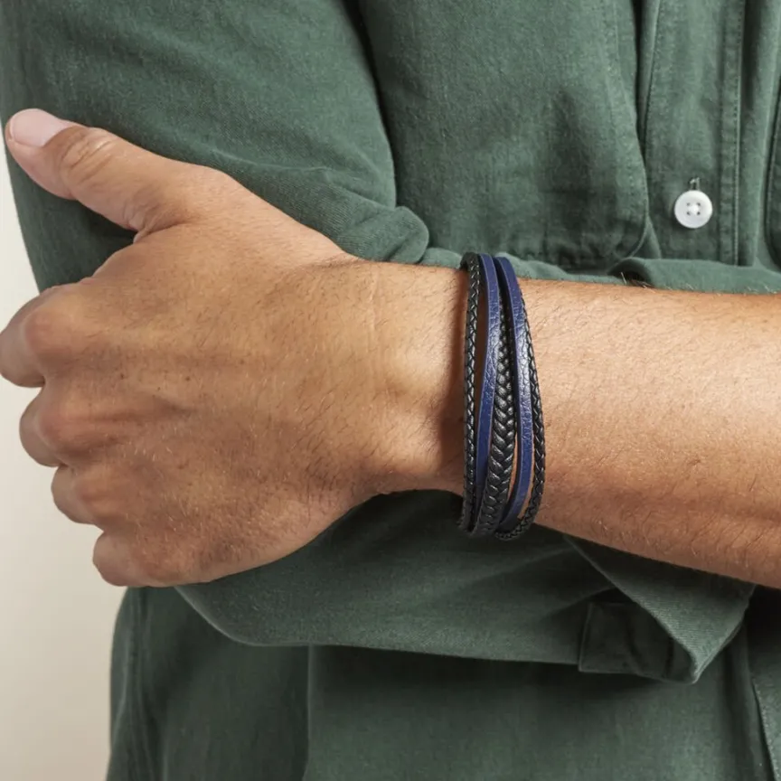 Bracelet Homme Byron Acier Argente-JOURDAN Online