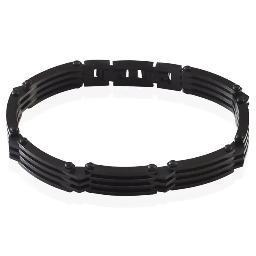 Bracelet Homme Rio Acier Noir-JOURDAN Sale