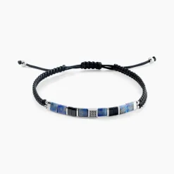 Bracelet Jahan Acier Argenté Lapis Lazuli Agate-JOURDAN Best