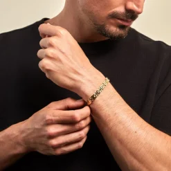 JOURDAN Bracelet Manathan Acier Doré