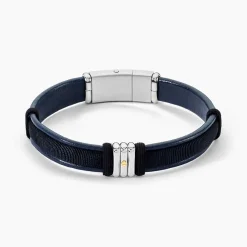 JOURDAN Bracelet Orso Cuir Bleu