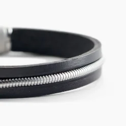 Bracelet Rodney Cuir Noir-JOURDAN Best